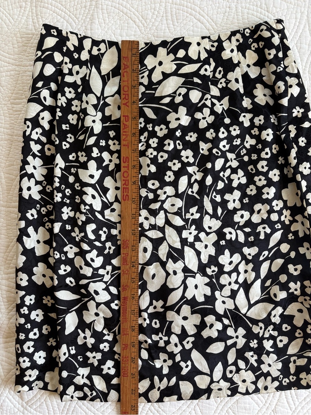 Silk Floral Skirt 14 Petite Vintage Liz Claiborne - Picture 6 of 8
